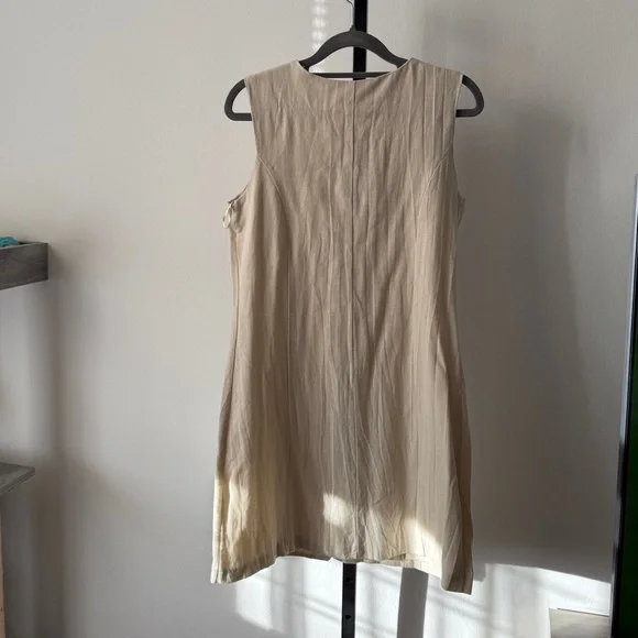 Sincerely Jules Sleeveless Cream Button-Down Dress Size S - Picture 2 of 3